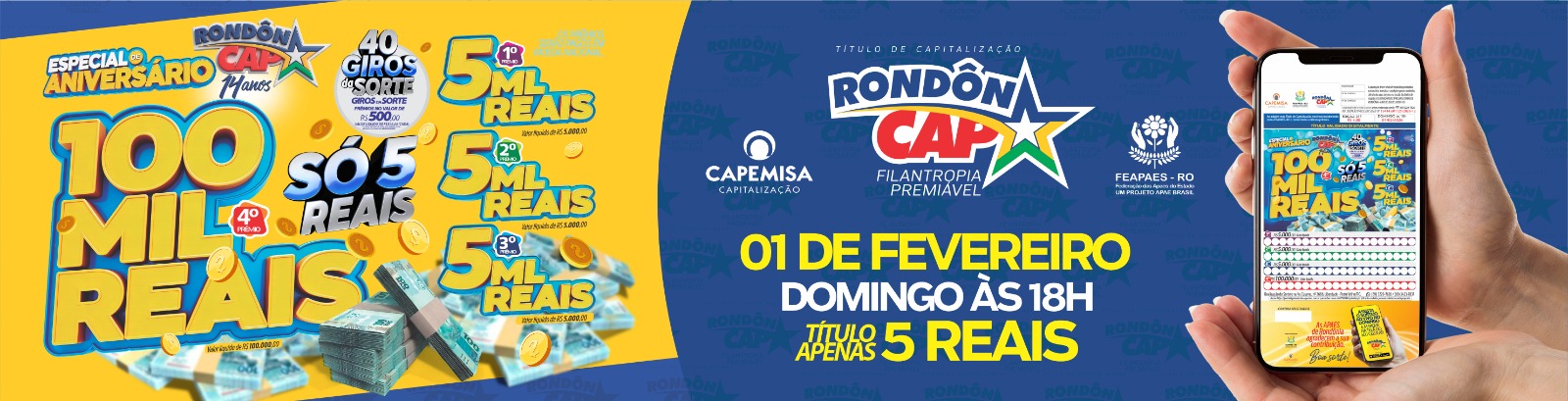 rondon cap premiação para domingo Prêmio do rondon cap dessa semana