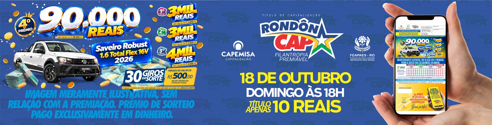 prmeios de dommingo que vem rondon cap premiação de domingo